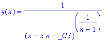 y(x) = 1/((x-x*n+_C3)^(1/(n-1)))