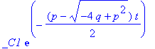 _C1*exp(-1/2*(p-(-4*q+p^2)^(1/2))*t)