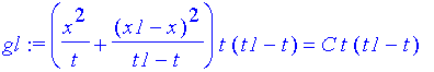 gl := (x^2/t+(x1-x)^2/(t1-t))*t*(t1-t) = C*t*(t1-t)