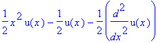 1/2*x^2*u(x)-1/2*u(x)-1/2*diff(u(x),`$`(x,2))
