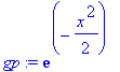 gp := exp(-1/2*x^2)